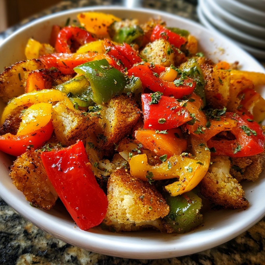 Blumenkohlpfanne mit Paprika