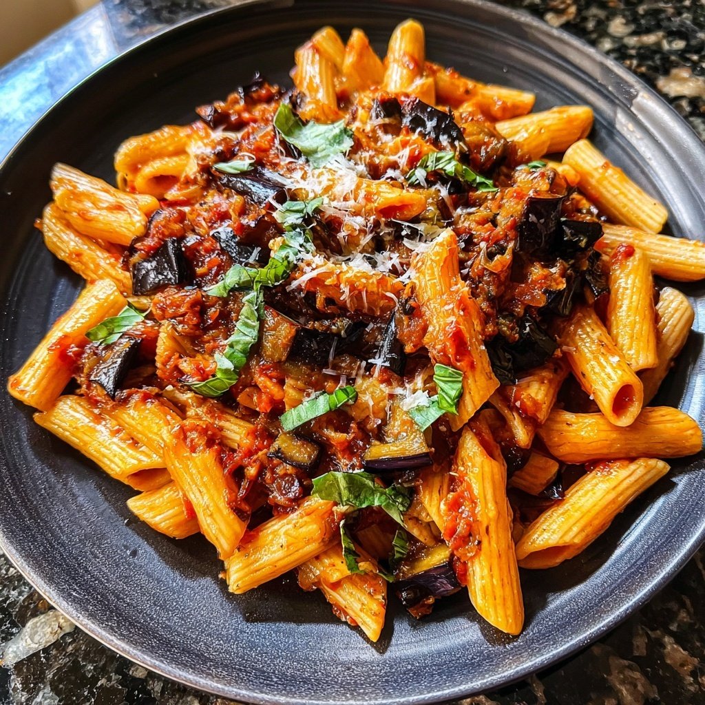 Internationale Küche Italienische Pasta alla Norma