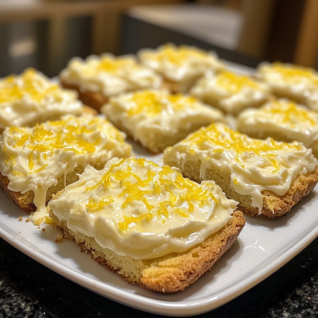 Zitronenkuchen mit Frischkäse Frosting