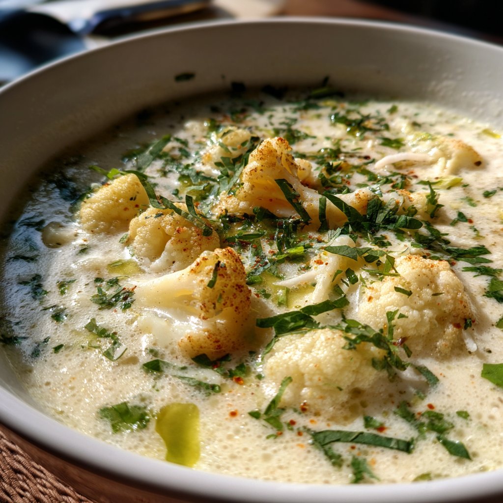 Blumenkohlsuppe mit Kokosmilch
