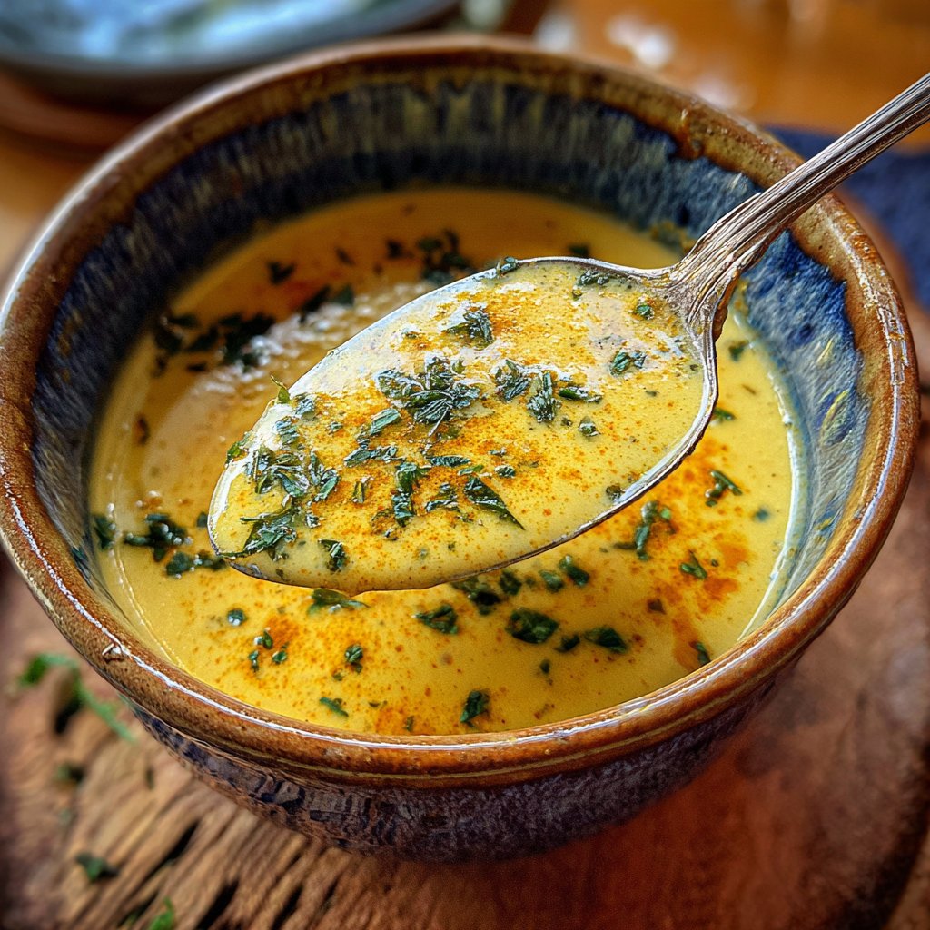 Cremige Blumenkohlsuppe mit Curry