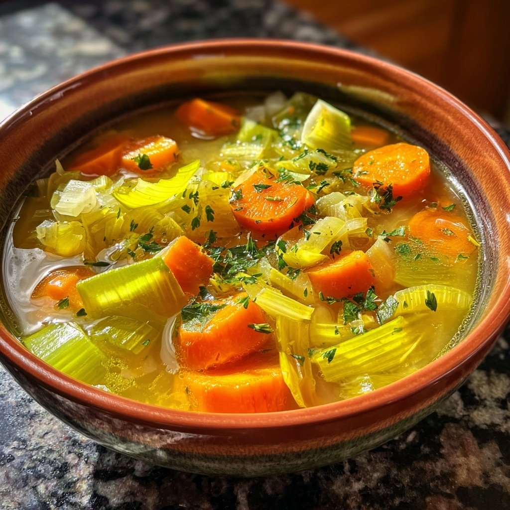 Kalorienarme Gemüse Suppe Mit Lauch