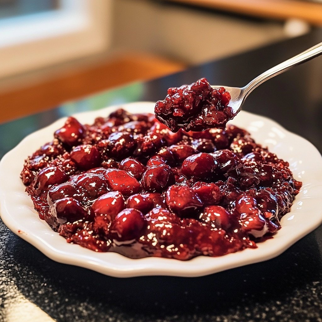 Rote Grütze mit Kirschen