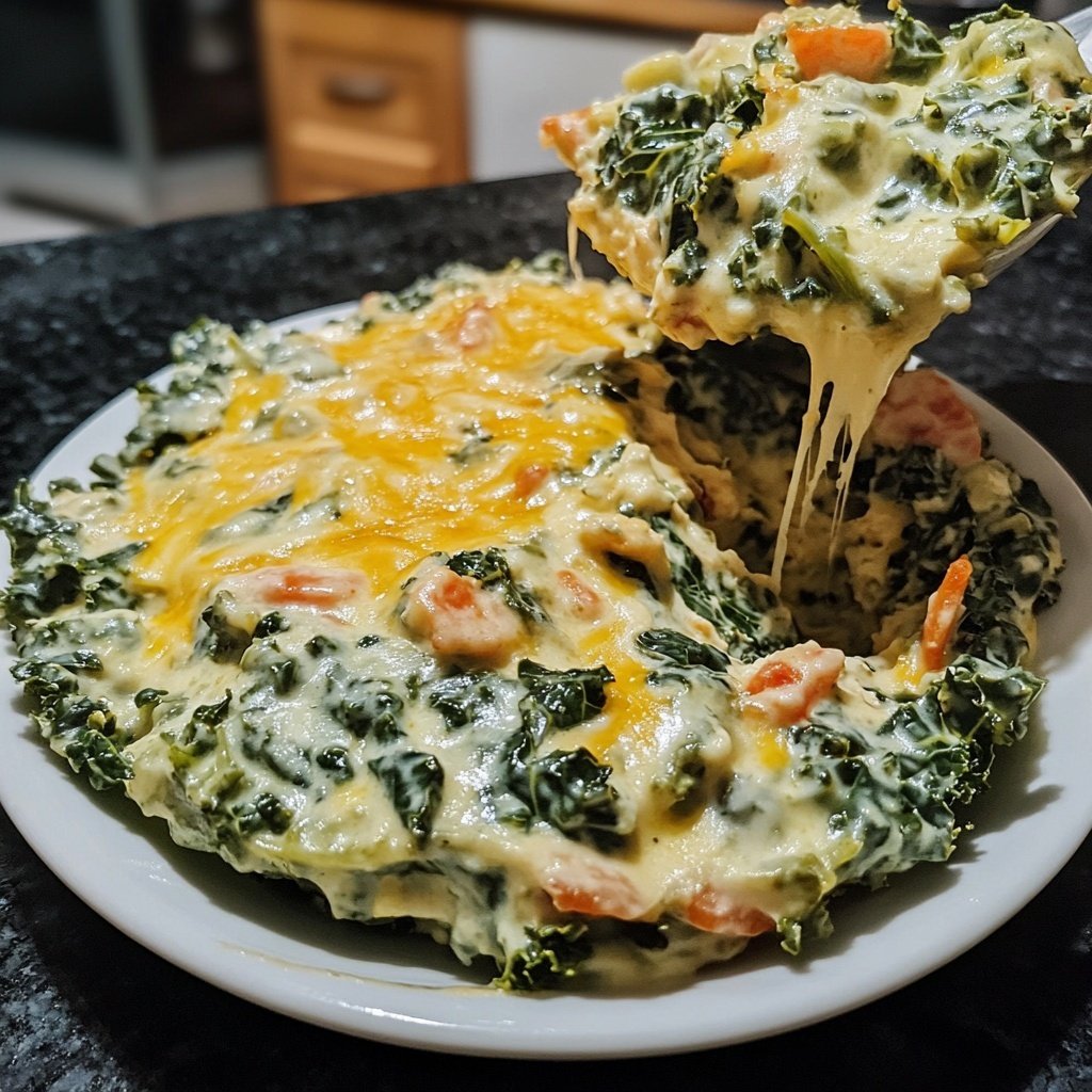 Grünkohlauflauf mit Frischkäse – eiweißreiches Low-Carb-Rezept